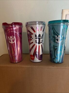 Caribbean Insulated Travel Tumbler - Pink, White, Teal from Royal Carribean